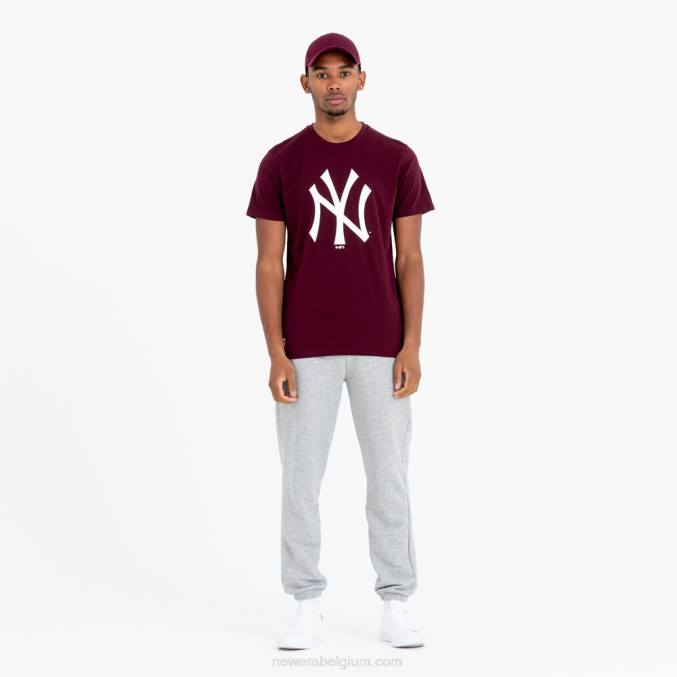 New Era New York Yankees mlb kastanjebruine t-shirt met teamlogo BT242926