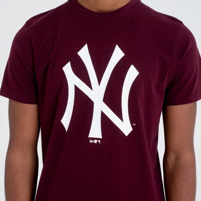 New Era New York Yankees mlb kastanjebruine t-shirt met teamlogo BT242926
