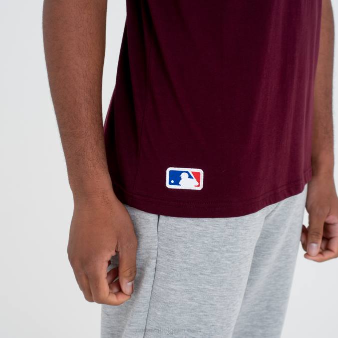 New Era New York Yankees mlb kastanjebruine t-shirt met teamlogo BT242926