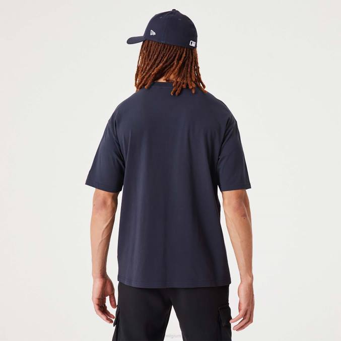 New Era New York Yankees mlb team woordmerk marineblauw oversized T-shirt BT243157