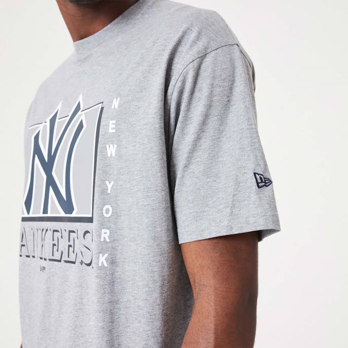New Era New York Yankees mlb team wordmark grijs oversized t-shirt BT243143