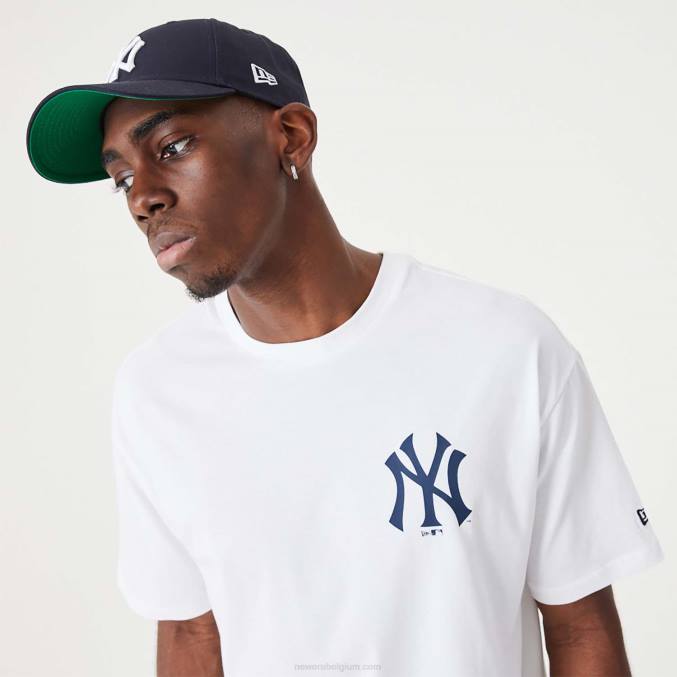 New Era New York Yankees mlb wit oversized T-shirt met print op de rug BT242880