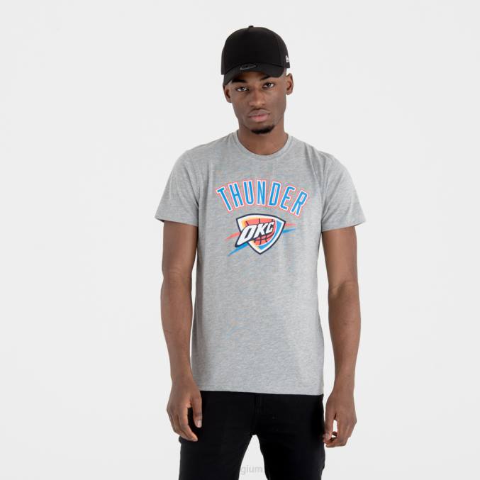 New Era Oklahoma city donder nba teamlogo grijs t-shirt BT242940