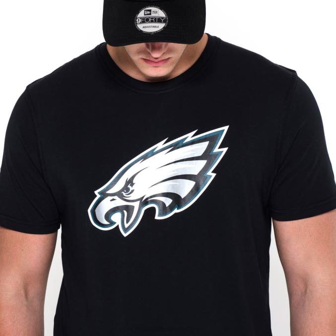 New Era Philadelphia Eagles team logo zwart T-shirt BT242910