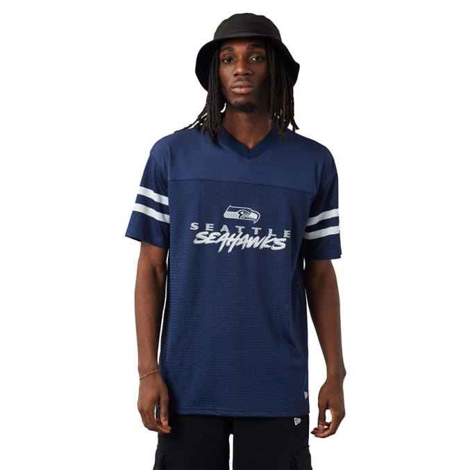 New Era Seattle Seahawks nfl script blauwe jersey BT242849