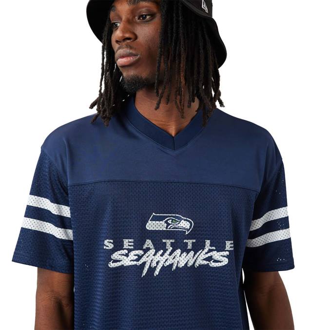New Era Seattle Seahawks nfl script blauwe jersey BT242849