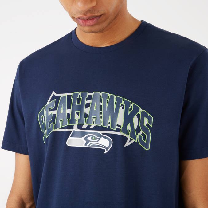 New Era Seattle Seahawks nfl teamlogo blauw t-shirt BT242951