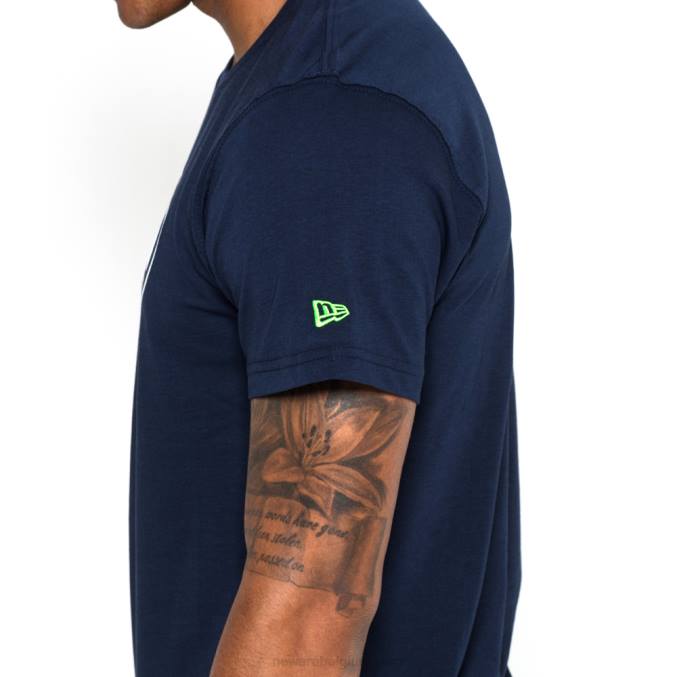New Era Seattle Seahawks team logo blauw t-shirt BT243160