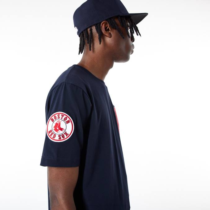 New Era boston red sox mlb logo select marineblauw t-shirt BT243016