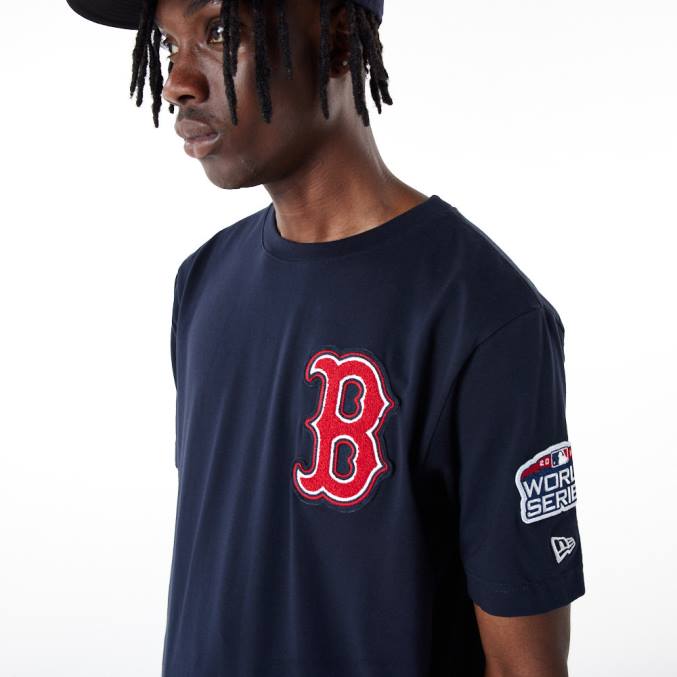 New Era boston red sox mlb logo select marineblauw t-shirt BT243016