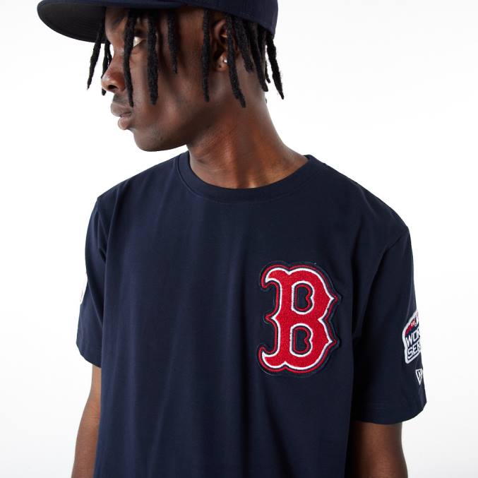 New Era boston red sox mlb logo select marineblauw t-shirt BT243016