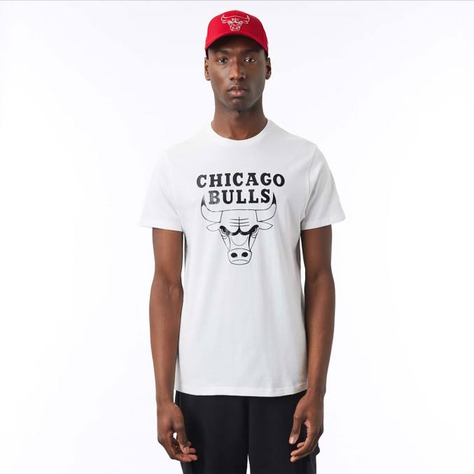 New Era chicago bulls nba folie wit t-shirt BT242863