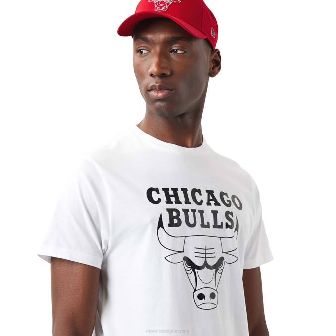 New Era chicago bulls nba folie wit t-shirt BT242863
