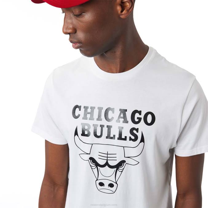 New Era chicago bulls nba folie wit t-shirt BT242863