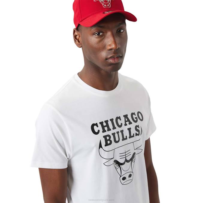 New Era chicago bulls nba folie wit t-shirt BT242863