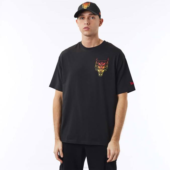 New Era chicago bulls nba gestapeld zwart t-shirt BT242893