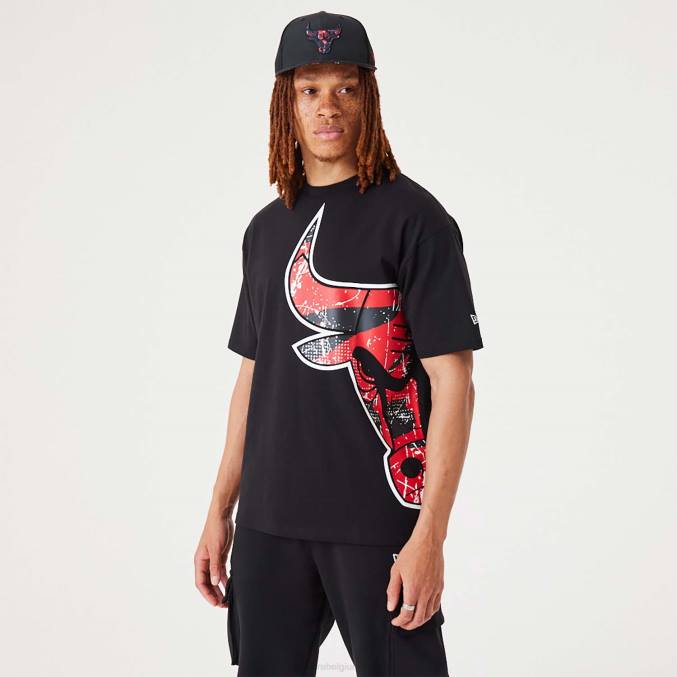 New Era chicago bulls nba groot teamlogo zwart oversized t-shirt BT242969