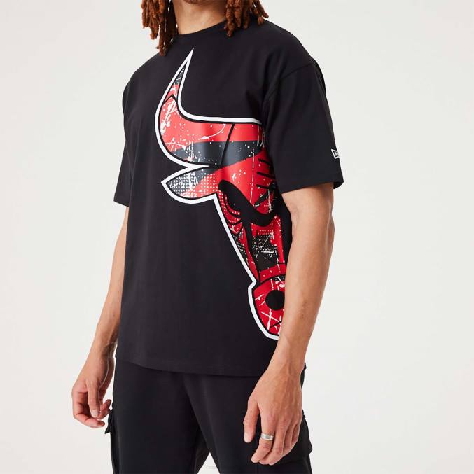 New Era chicago bulls nba groot teamlogo zwart oversized t-shirt BT242969
