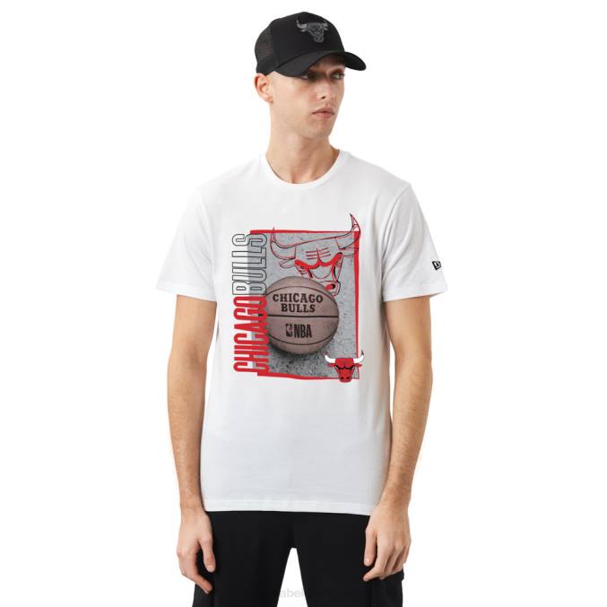 New Era chicago bulls nba hoepel grafisch wit t-shirt BT243116
