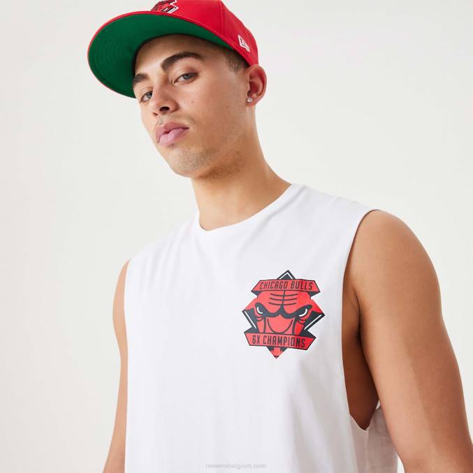 New Era chicago bulls nba kampioenschap witte tanktop BT243067