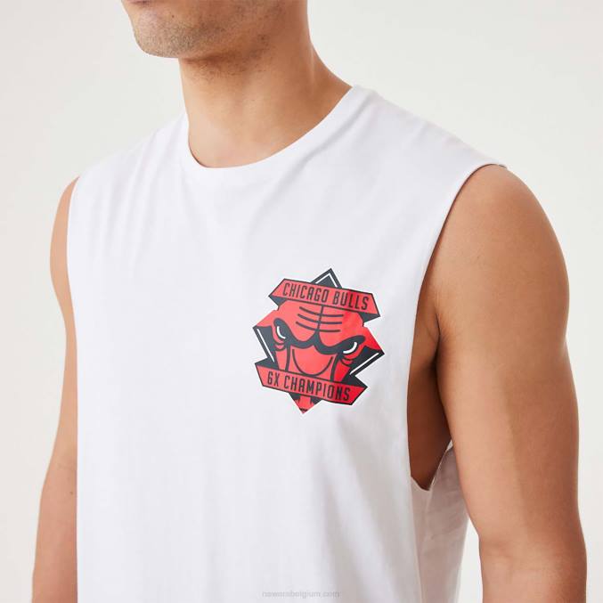 New Era chicago bulls nba kampioenschap witte tanktop BT243067