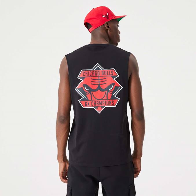 New Era chicago bulls nba kampioenschap zwarte tanktop BT242956