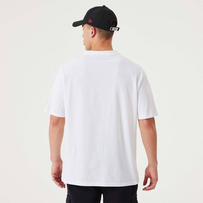New Era chicago nba drip logo stieren wit t-shirt BT242972