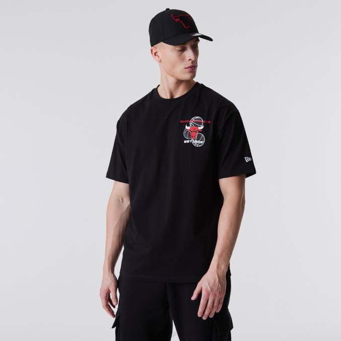 New Era chicago stieren basketbal grafisch zwart t-shirt BT243152