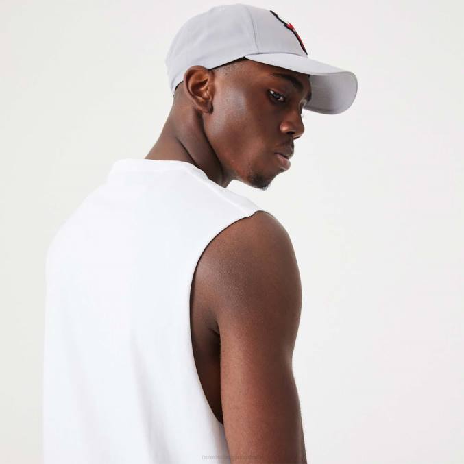 New Era chicago stieren nba script essentieel wit mouwloos onderhemd BT242971