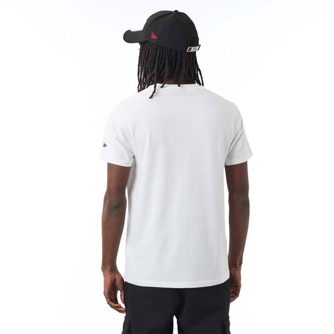 New Era chicago stieren nba script witte t-shirt BT243058