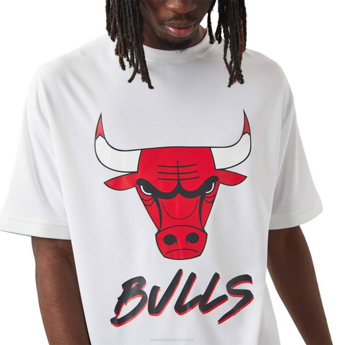 New Era chicago stieren nba script witte t-shirt BT243072