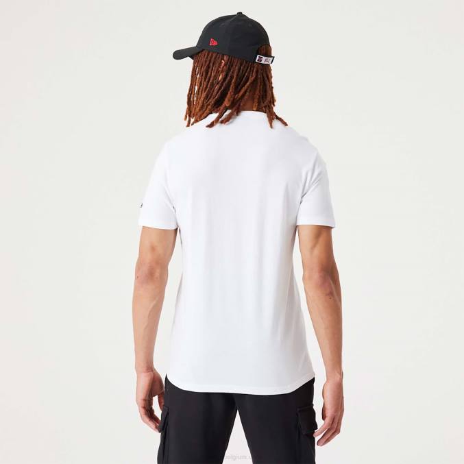 New Era chicago stieren nba script witte t-shirt BT243135