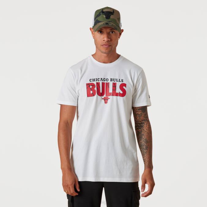 New Era chicago stieren nba wordmark wit t-shirt BT243020