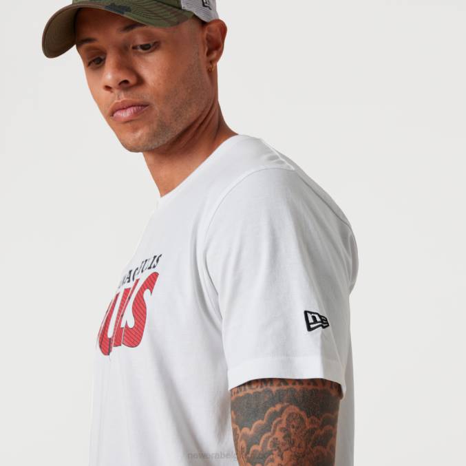 New Era chicago stieren nba wordmark wit t-shirt BT243020