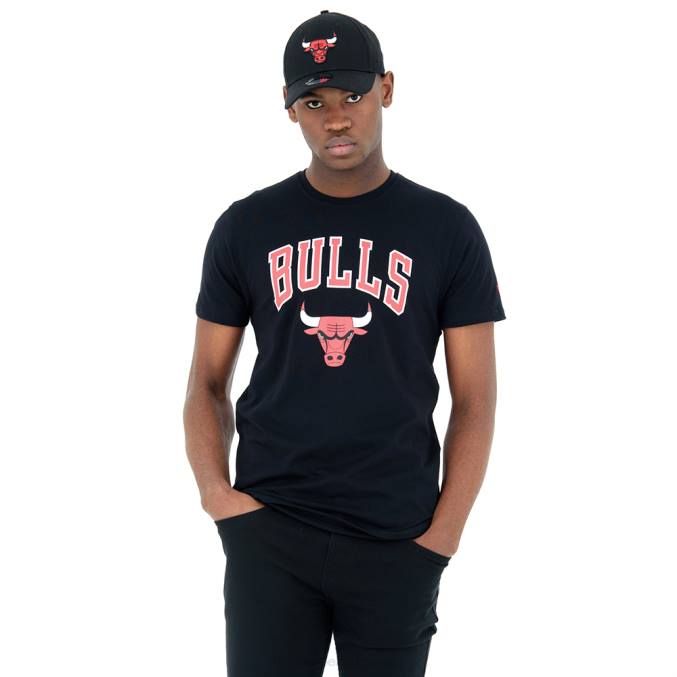 New Era chicago stieren zwart t-shirt BT243051