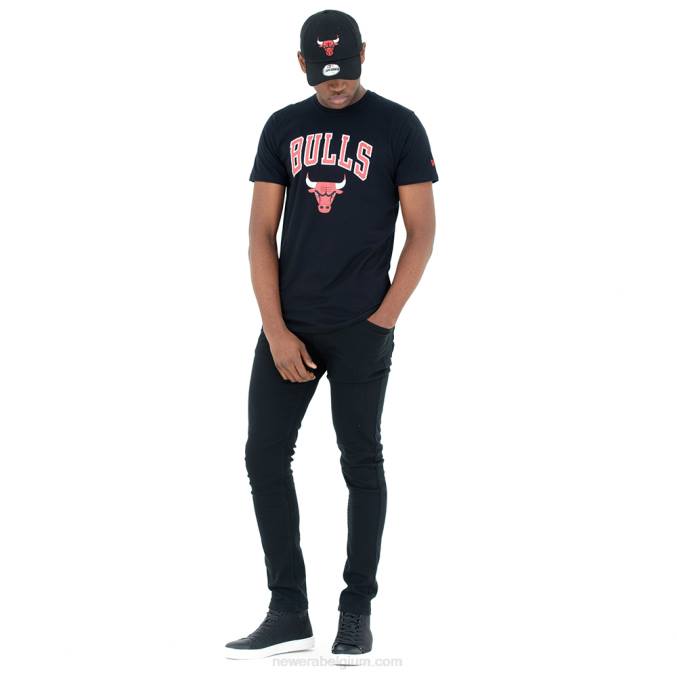 New Era chicago stieren zwart t-shirt BT243051