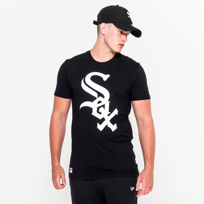 New Era chicago wit sox logo zwart t-shirt BT242980