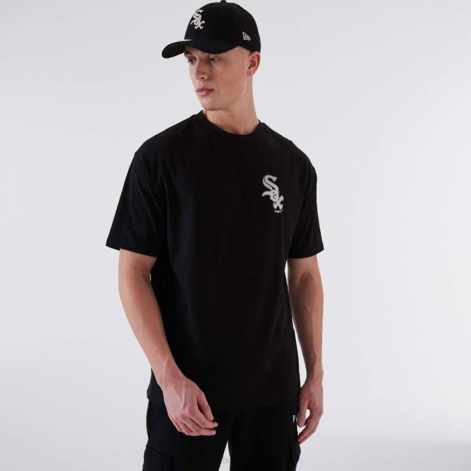 New Era chicago wit sox mlb metallic zwart t-shirt BT242846