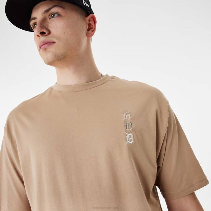 New Era detroit tigers mlb gestapeld logo bruin oversized t-shirt BT242840