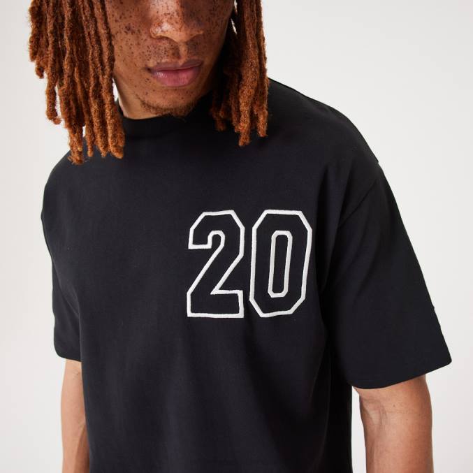 New Era eigentijds zwart oversized t-shirt BT242856