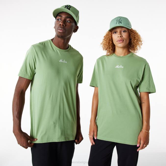 New Era essentieel groen script t-shirt BT242892