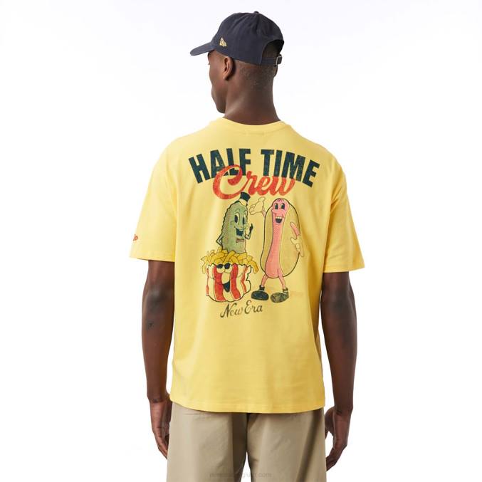 New Era food graphic geel oversized t-shirt BT243004