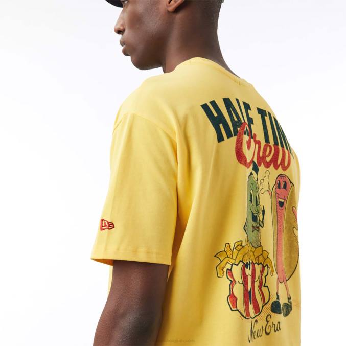 New Era food graphic geel oversized t-shirt BT243004