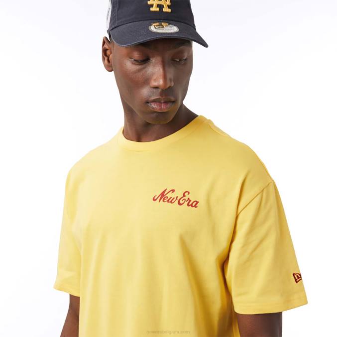 New Era food graphic geel oversized t-shirt BT243004