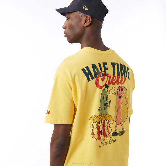 New Era food graphic geel oversized t-shirt BT243004