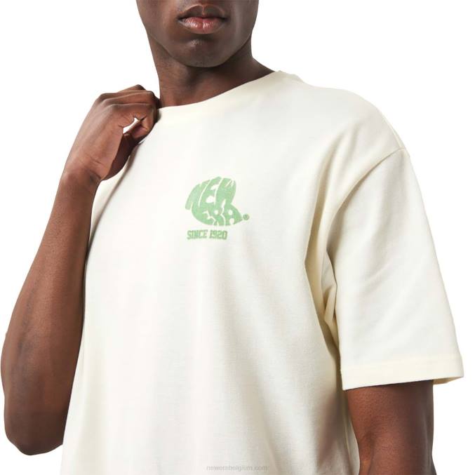 New Era gebroken wit t-shirt met logo BT243046