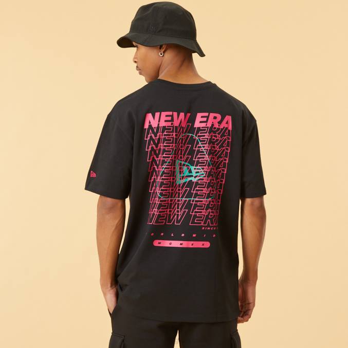 New Era grafisch zwart oversized t-shirt BT243104
