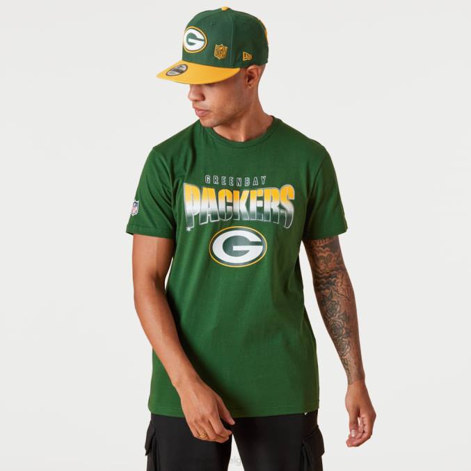 New Era green bay packers nfl team fade groen t-shirt BT243034