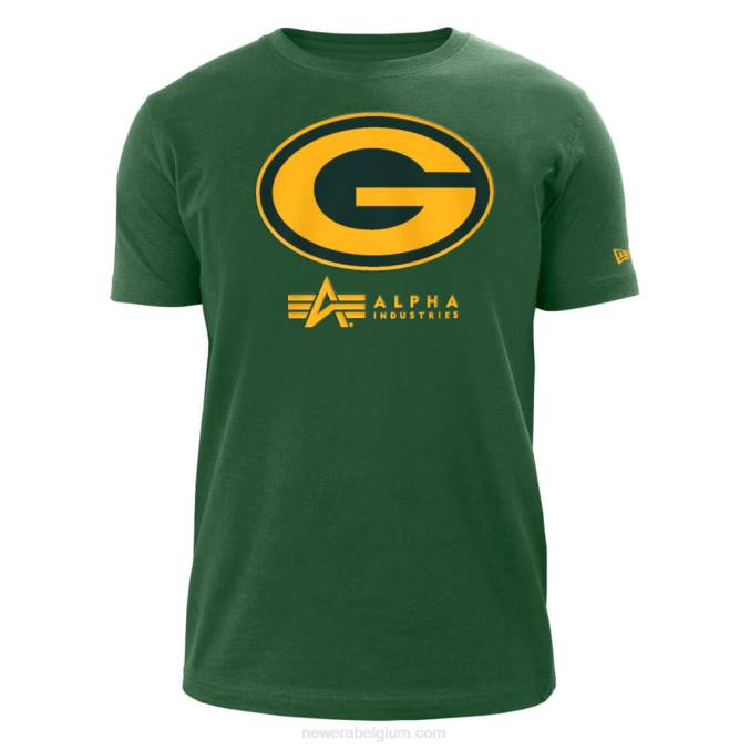 New Era green bay packers x alpha industries groen t-shirt BT242989