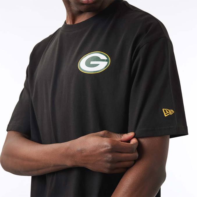 New Era groen bay packers nfl folie zwart t-shirt BT242977